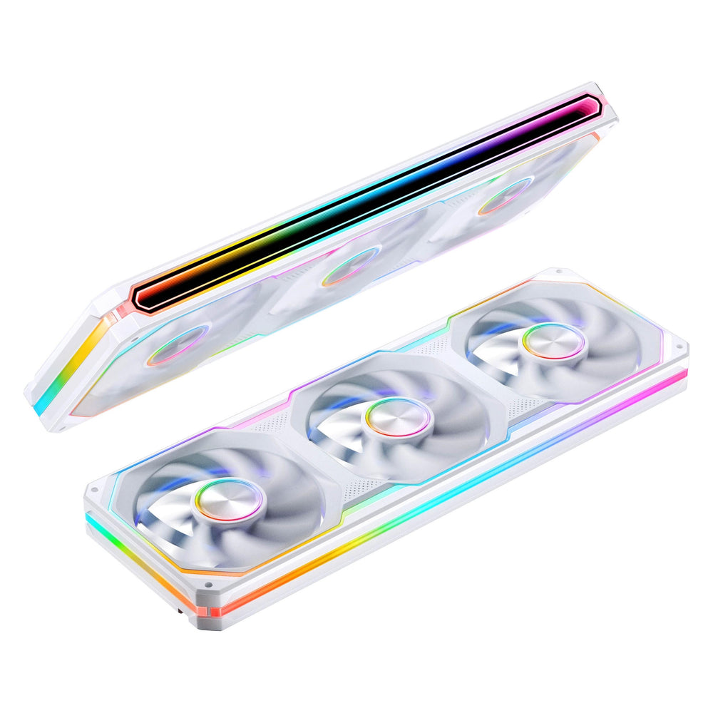 Triple Jonsbo XA-360W RGB 3x 12cm Blanc : ventilateur de boîtier