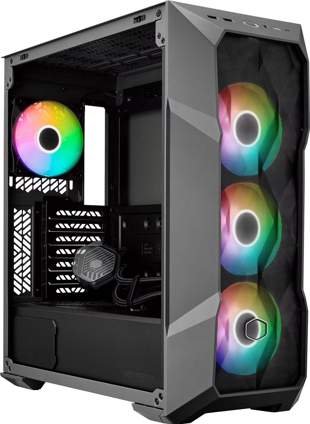 Cooler Master TD500 Max RGB Gris vue de trois quarts