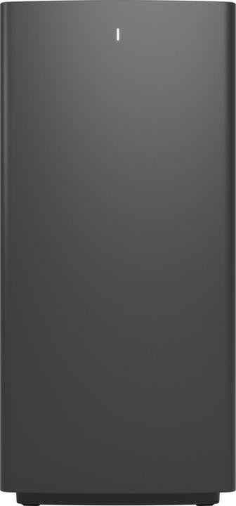 Boîtier Fractal Design Define One noir vu de face, façade lisse avec fine barre lumineuse