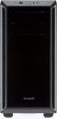 be quiet! Pure Base 600 Noir/Argent vue de trois quarts