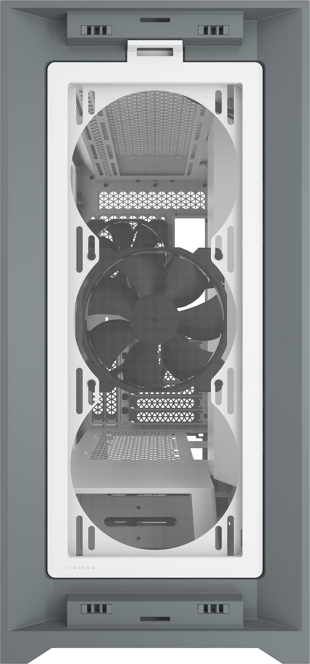Corsair 5000D Airflow Blanc vue de trois quarts