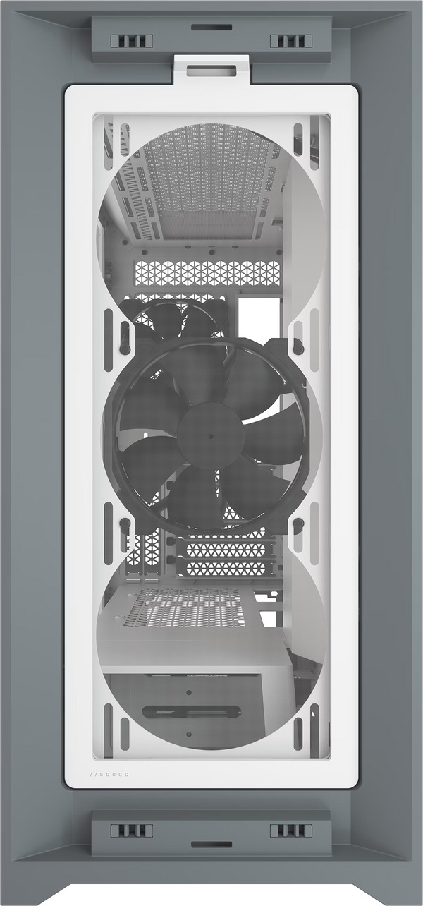 Corsair 5000D Airflow Blanc vue de trois quarts