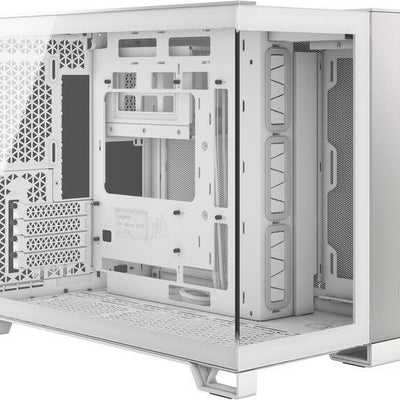 Boîtier PC Corsair 2500X Blanc/Aluminium Gris Satin - Moyen Tour Micro-ATX