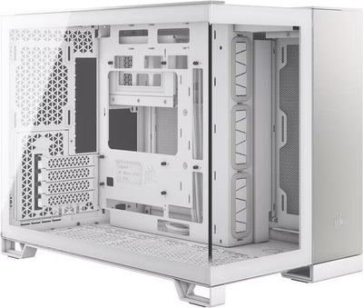 Boîtier PC Corsair 2500X Blanc/Aluminium Gris Satin - Moyen Tour Micro-ATX