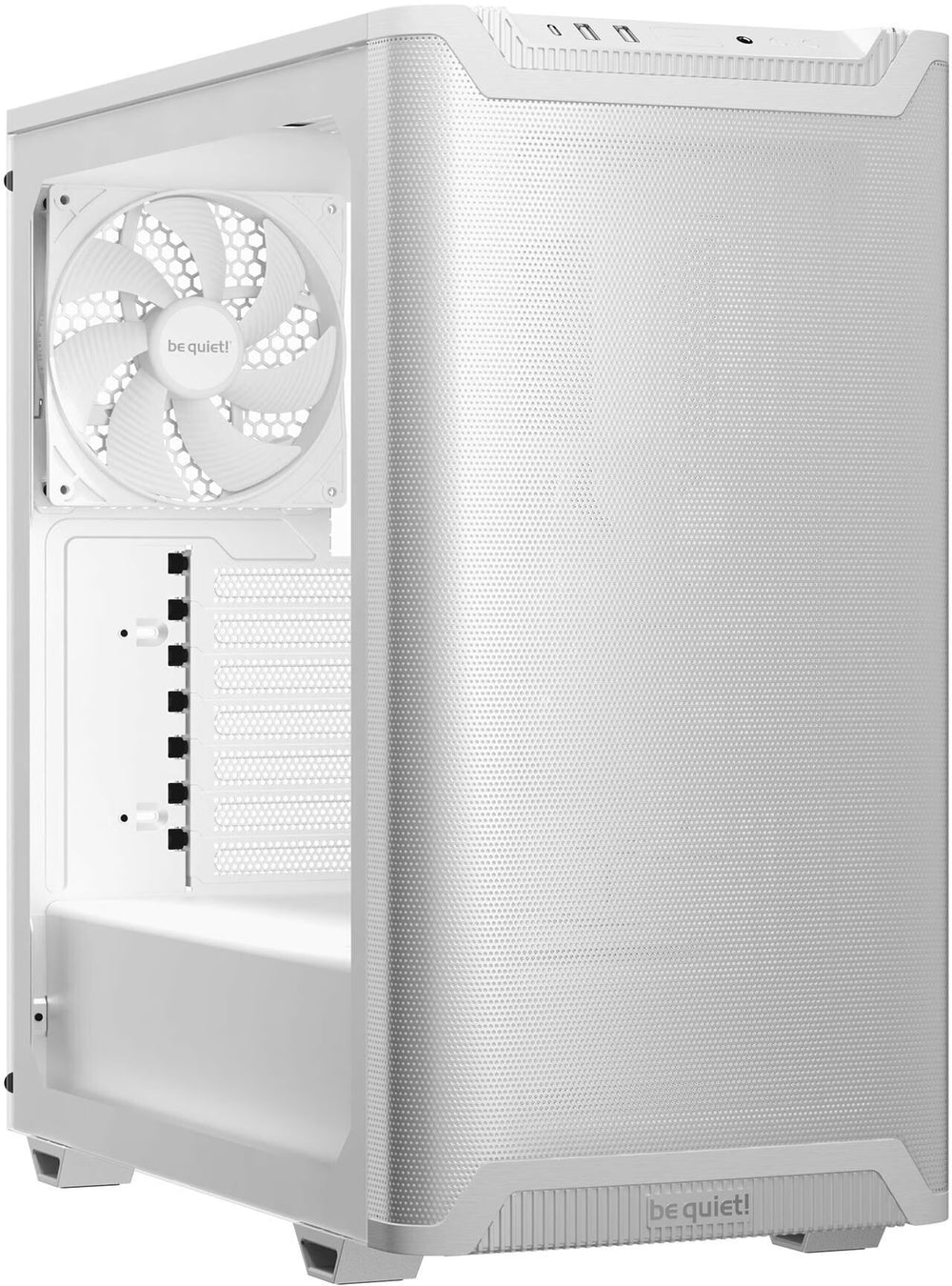 be quiet! Pure Base 501 AirFlow Blanc vue de trois quarts