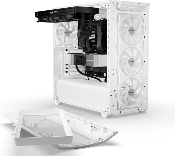 be quiet! Shadow Base 800 FX RGB Blanc vue de trois quarts