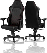 Fauteuil gamer Noblechairs Hero noir et rouge vues de face et de dos