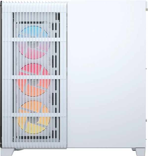 Corsair Frame 4500X LX-R iCue Link Panoramic RGB Blanc vue de trois quarts