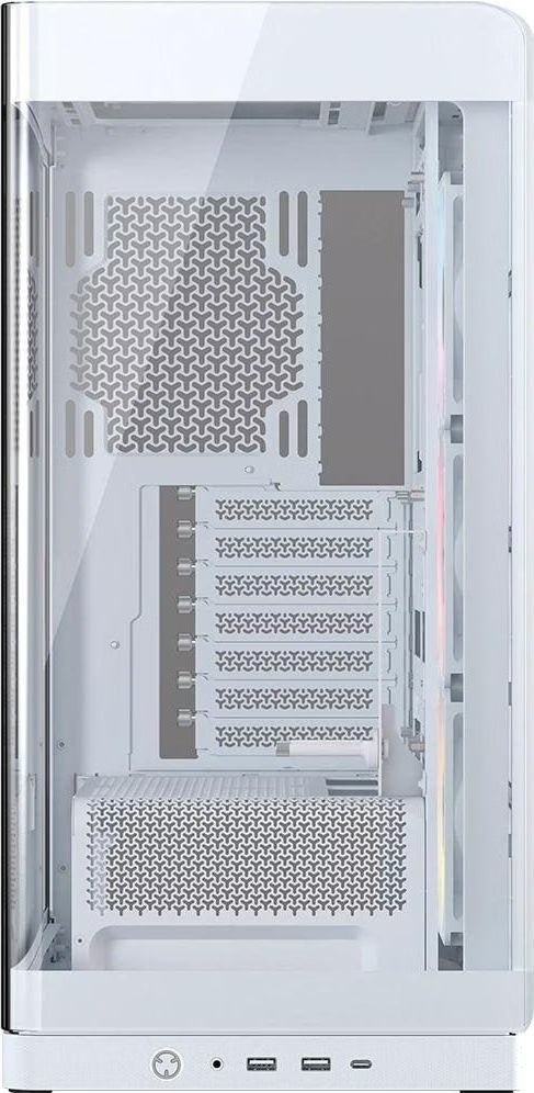 Corsair Frame 4500X RS-R Panoramic RGB Blanc vue de trois quarts