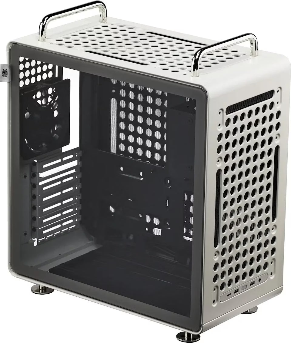 Cooler Master Qube 540 Argent vue de trois quarts