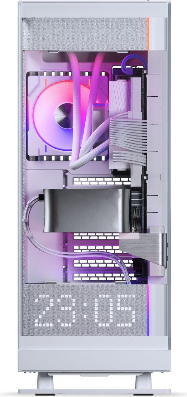 Phanteks Evolv X2 Matrix RGB Blanc vue de trois quarts