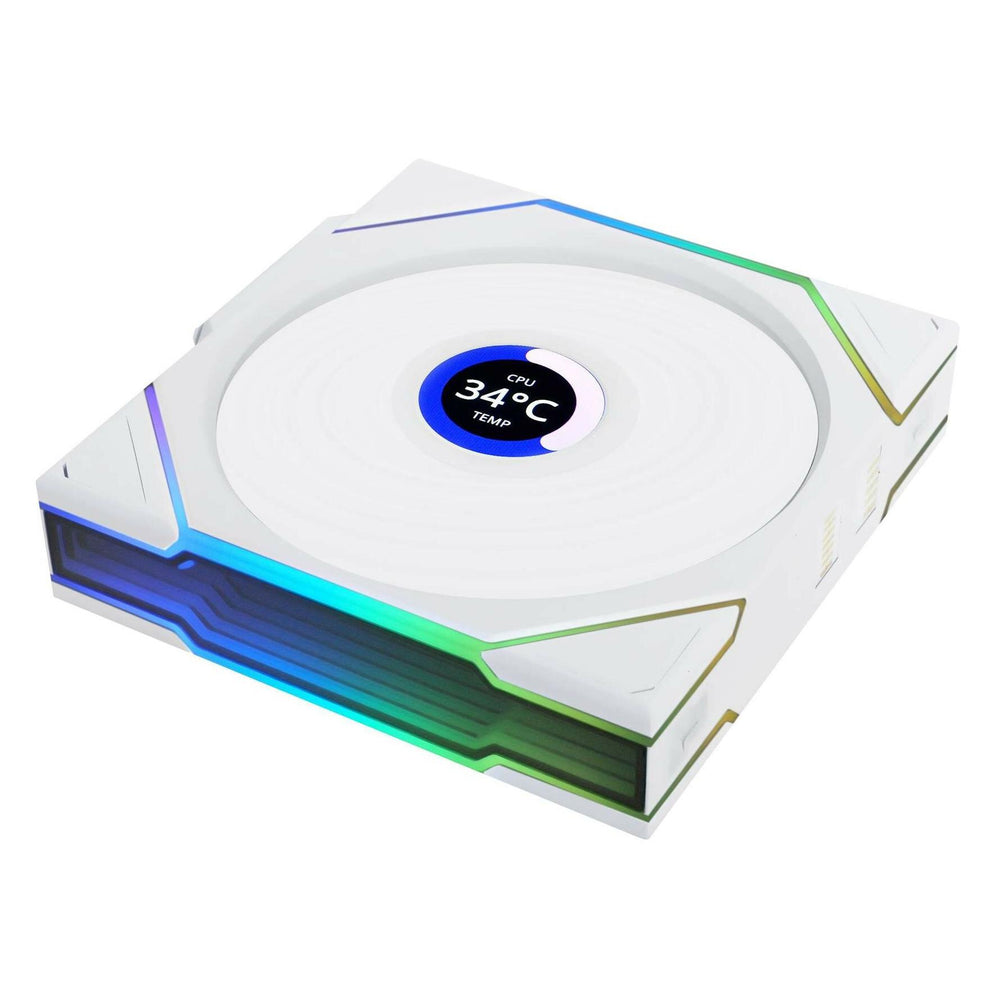 Lian Li Uni Fan TL Wireless LCD Reverse RGB 12cm Blanc : ventilateur de boîtier