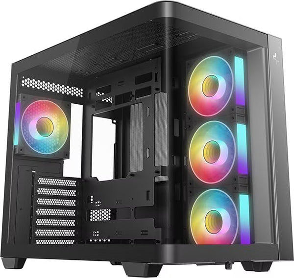 DeepCool CG530U 4F RGB Noir vue de trois quarts