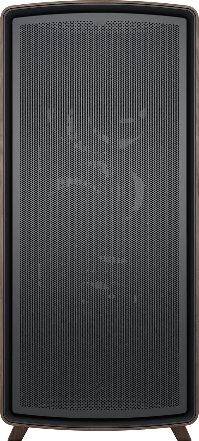 Boîtier PC Fractal Design Summit Black Solid noir, vue de face avec façade mesh perforée