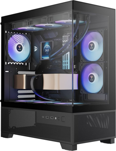 Boîtier PC Gamdias Aura GC12 ARGB Noir - Moyen Tour ATX