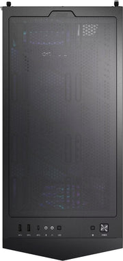 Façade avant mesh noire du boîtier MSI MPG GUNGNIR 300R AIRFLOW NOIR avec LED bleues subtiles
