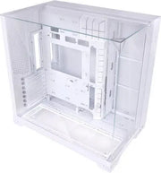 Cohabitant verre clair Lian Li O11 Vision Compact Blanc avec cadre blanc