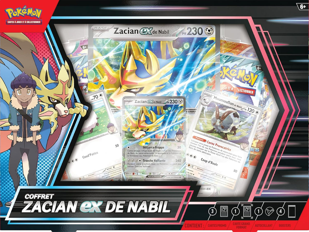 Pokemon JCC – Coffret Zacian-ex de Nabil (Édition Écarlate & Violet : Aventures image 0