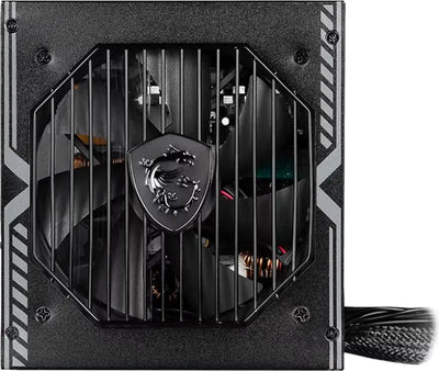 Alimentation MSI MPG A750BN 750W noire au design angulaire avec logo dragon