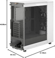 Cohab Fractal Design North XL blanc chalk mat avec panneau transparent
