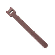 Attaches-câbles auto-adhésifs à scratchs taupe texturé avec tête plastique moulée