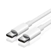 Câble USB-C vers USB-C 2M blanc avec connecteurs mats élégants