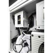 Boîtier gestion câbles blanc Force 2 avec fentes verticales dans Corsair Crystal 280X RGB TG white