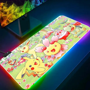 Tapis de Souris Gaming RGB Pokémon - tortipouss & phyllali