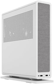 Fractal Design Ridge Blanc, boîtier PC blanc minimaliste à panneau avant perforé et côtés gris texturés