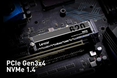 Lexar Disque SSD 1To M.2 2280 NVMe PCIe Gen3x4 noir avec accents argentés