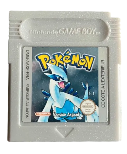 Cartouche originale Pokémon Version Argent Game Boy Color avec Suicune glacé