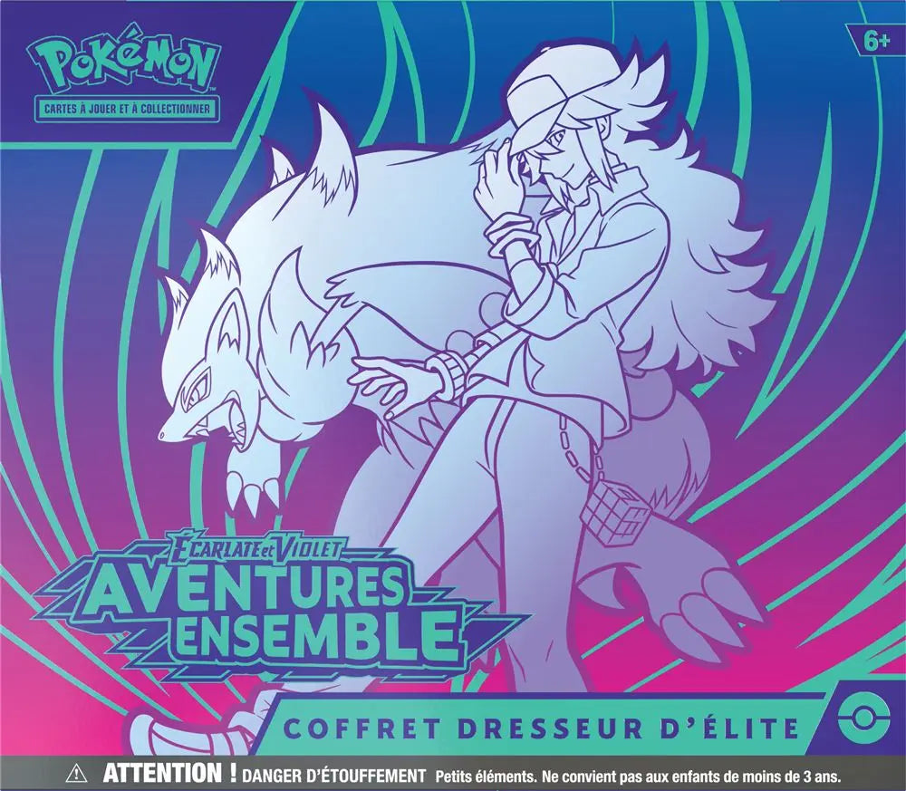 Coffret Dresseur d’Élite Pokémon Écarlate et Violet EV09 avec illustration stylisée