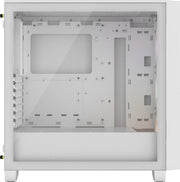 Boîtier PC Corsair 3000D RGB Airflow blanc avec panneau latéral transparent et fixations internes