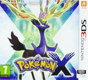 Boîtier Pokémon X 3DS avec Kyogre bleu-violet stylisé vibrant