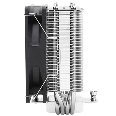 Ventirad Thermalright Assassin X120 SE : dissipateur en aluminium argenté avec ventilateur noir et tuyaux cuivre
