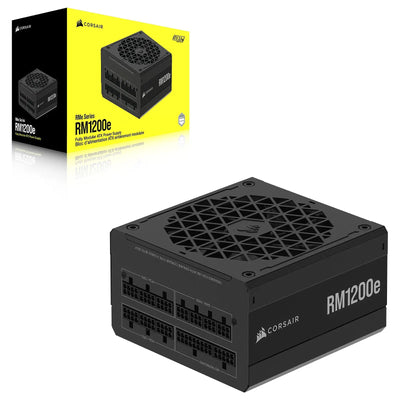 Alimentation Corsair RM1200e 2025 noir ATX modulaire RM1200e ventilateur mesh connecteurs