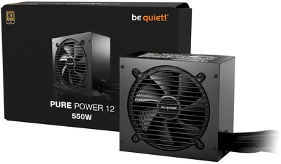 Alimentation be quiet! Pure Power 12 550W noire mate avec ventilateur intégré