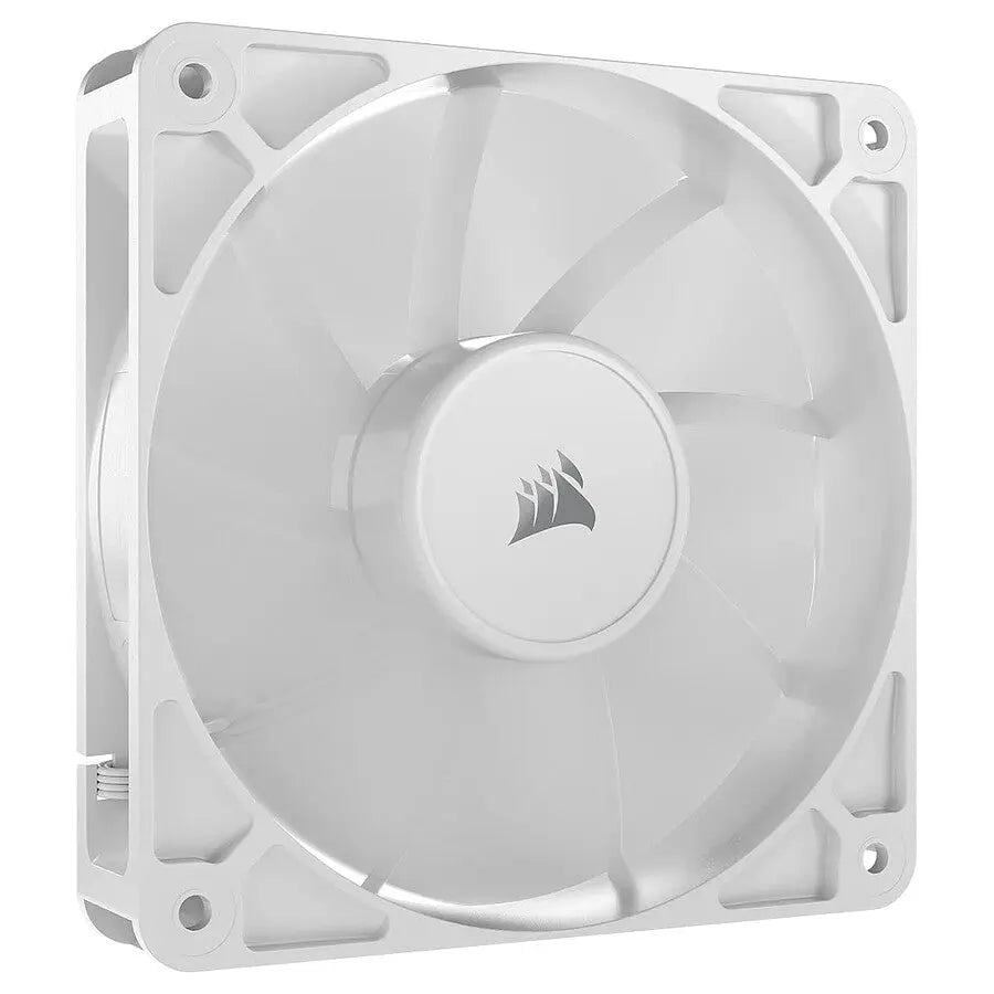 Ventilateur Corsair RS 120 mm blanc à pales translucides et logo central