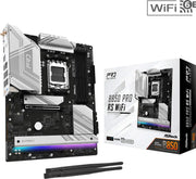 Carte mère ASRock B850 Pro RS WiFi au design noir et argent avec éclairage RGB - Carte Mère
