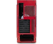Fractal Design Focus G Rouge : boîtier PC rouge avec panneaux perforés et baies noires