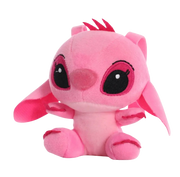 Peluche Lilo & Stitch Bébé Angel rose aux yeux brodés et texture moelleuse