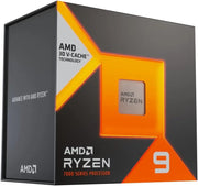 Boîtier processeur AMD Ryzen 9 7900X AM5 12 cœurs noir orange design géométrique lumineux