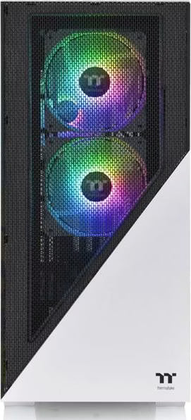 Thermaltake Divider 370 RGB Blanc/Noir vue de trois quarts