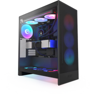 NZXT H7 Flow RGB Noir 2024 boîtier PC noir avec panneau latéral transparent et RGB internes