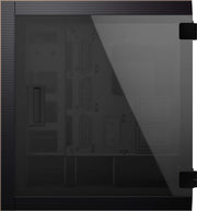 Panneau latéral en verre trempé noir MSI MPG SEKIRA 500G avec cadre plastique texturé noir et fixations
