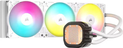 Refroidisseur CPU liquide CORSAIR iCUE Link H150i RGB 360mm blanc avec 3 ventilateurs RGB