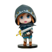 Figurine chibi Link Zelda Breath of the Wild en cape verte tenant épée