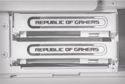 Courroies tissu blanc ROG Hyperion GR701 BLANC, logo Republic of Gamers incurvé