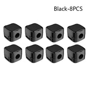 Pince magnétique réglable pour bureau : connecteur cube noir brillant avec trou et ergots