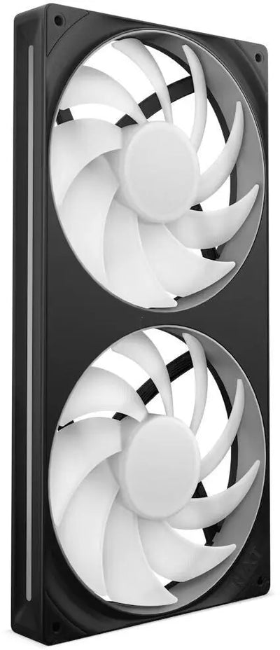 NZXT F280 RGB Core Noir ventilateur dual noir avec pales blanches